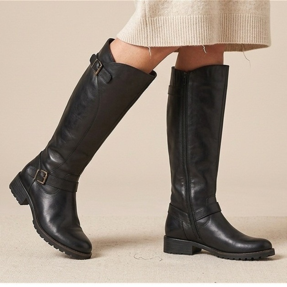 Rare Luxury Leather Knee High Jumping Boots 8.5 Black Equestrian Hunt Riding